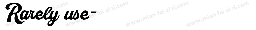 Rarely use字体转换